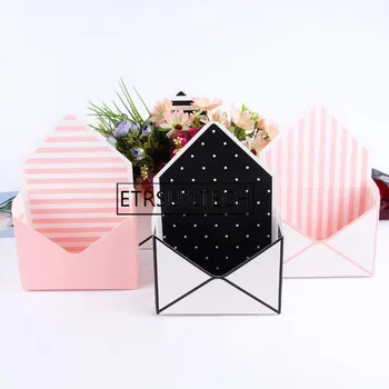 

60pcs Mini Envelope Type Box Creative Korean Flower Bouquet Floral Hand-folded Gift Box Flower Packaging Box