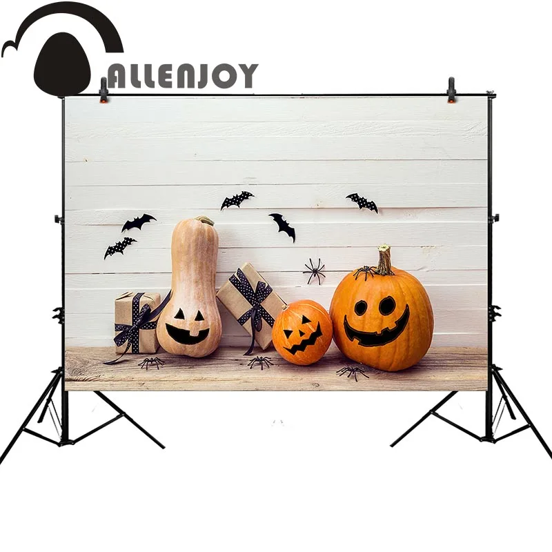 Allenjoy фон для фотосъемки Хэллоуин летучая мышь Тыква дерево Винтаж паук Фотофон