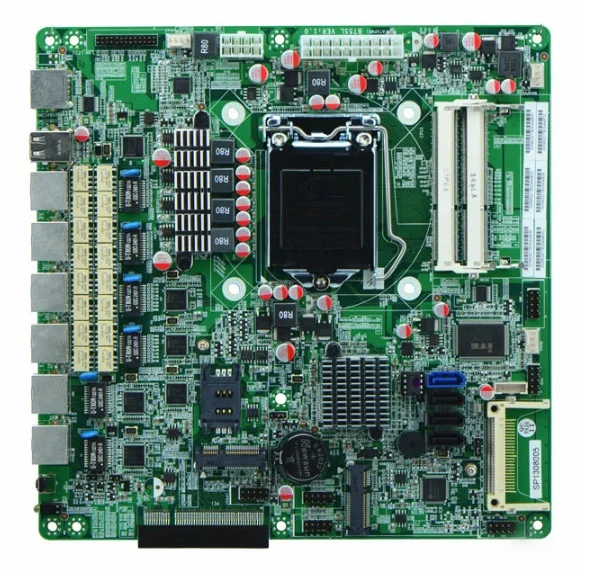 Intel LGA 1155/B75 3-я материнская плата Ivy Bridge i3/i5/i7 6 Gigabit Firewall с 2 групповым байпадом