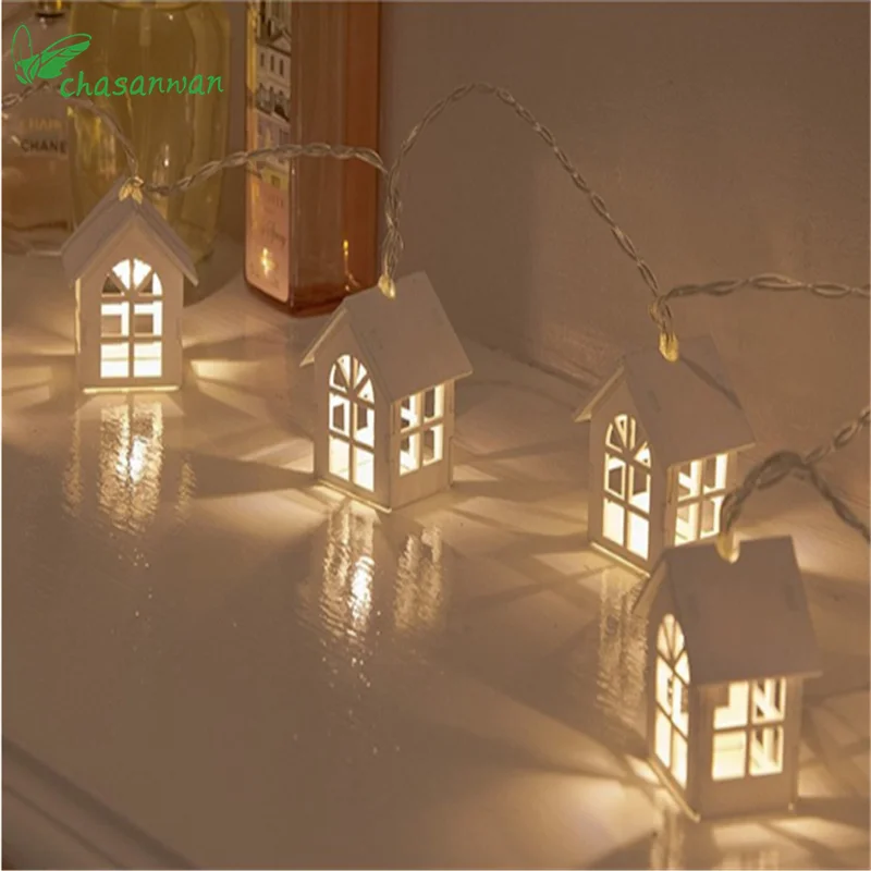 

1.5M 10 Lamp Christmas Decorations for Home LED Christmas Tree House Style Fairy Light Led String Natal New Year Kerst Navidad.Q