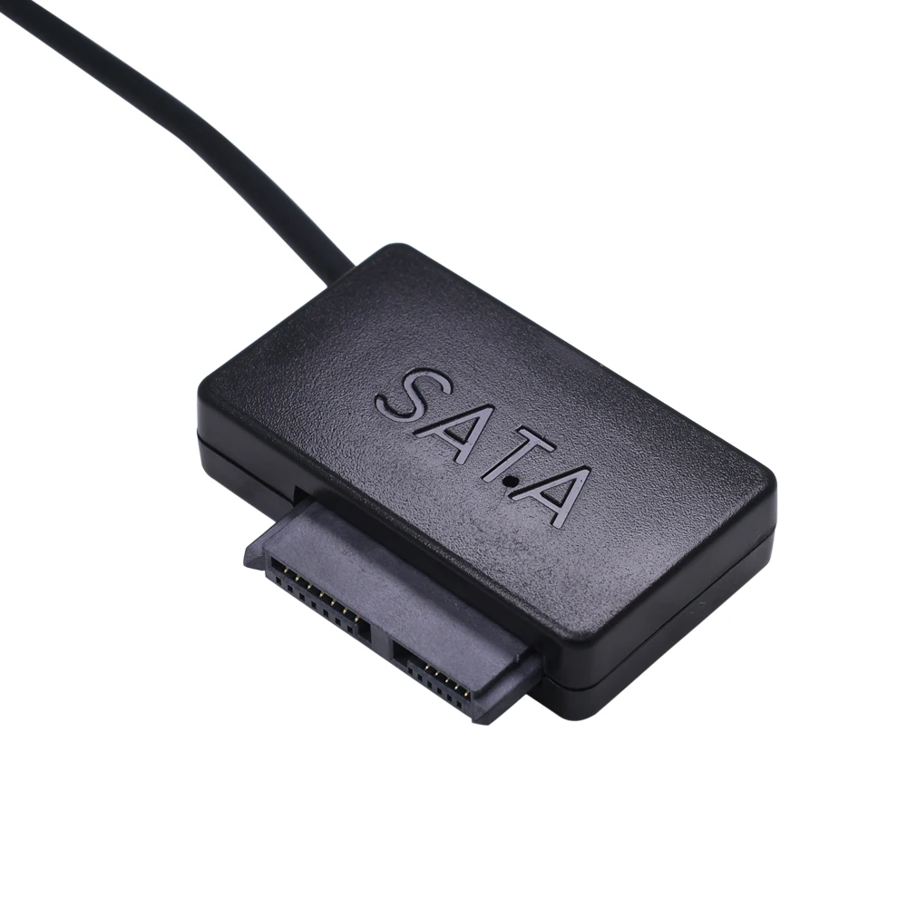 TISHRIC USB 2.0 to SATA 7+6 Cable Converter External Optical Drive Adapter For Laptop CD-ROM DVD With LED