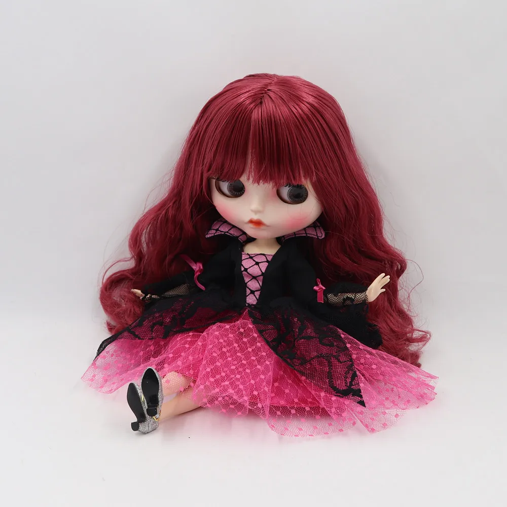 Кукла Blyth nude 1/6 No. BL2436 кукла с белой кожей фиолетовые длинные вьющиеся волосы и новое матовое лицо, соединение тела