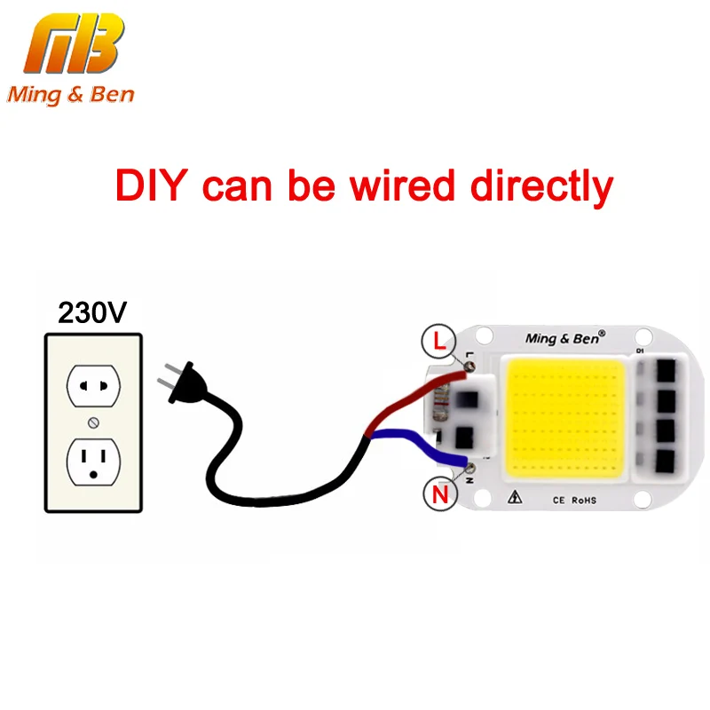 DIY 1 комплект светодиодный COB Чип+ Отражатель объектива красочный Смарт IC чип 50 Вт 30 Вт 20 Вт 110 230 В для Светодиодный прожектор нужен радиатор для охлаждения