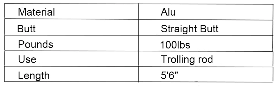 100lbs 5'6'' Big Game mar profundo pesado