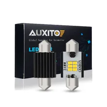 Auxito canbus led para interior automotivo, 2 peças, 31mm, 36mm e 41mm, luzes para audi a4, b6, b7 b8 a3 8p q3 lâmpada de leitura da matrícula