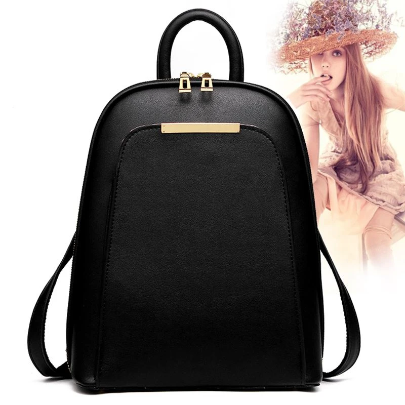 Fashion Cute Women Ladies Small Backpack PU Bagpack High Quality School Bags for Teenage Girls Package