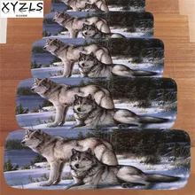 XYZLS 5 шт./компл. Волк противоскольжения лестничные ковры лестницы коврики ШАГ Pad Кухня ковер пол коврик дверь 22*70 см