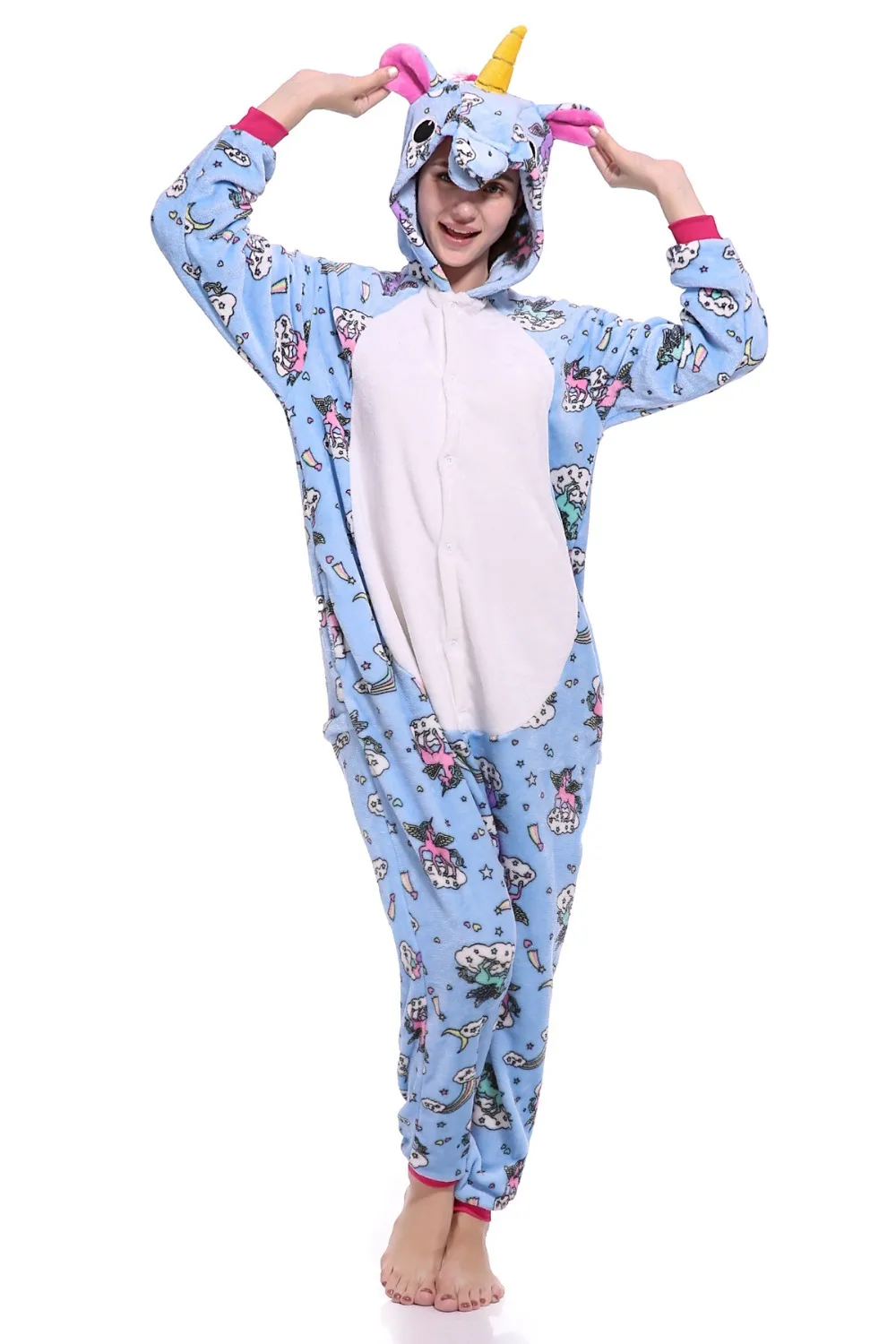 Halloween costumes pajamas Animal Kigurumi Cosplay Stitch lion deer Star Unicorn onesies Adult Unisex Hooded Sleepwear jumpsuit