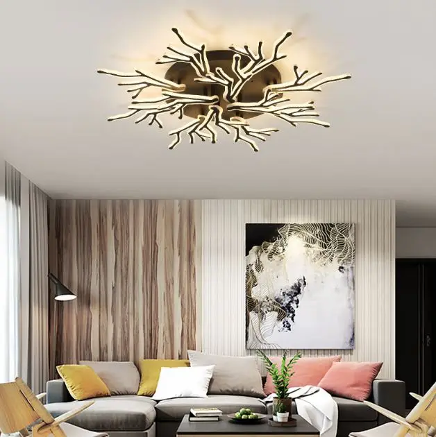 

Modern black LED pendant for living room bedroom AC85-265V light