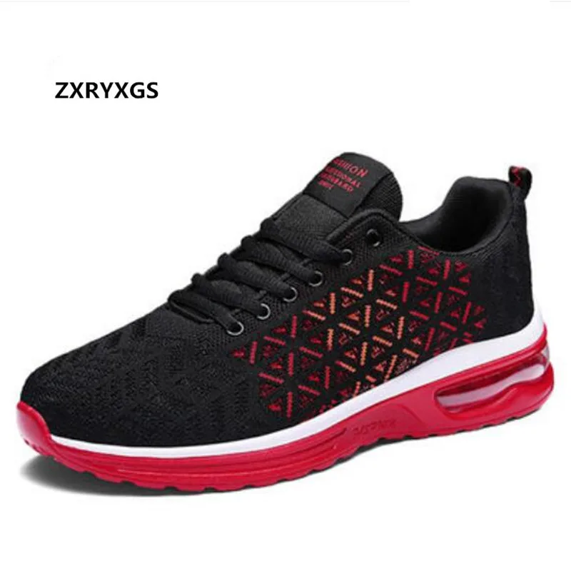 ZXRYXGS Brand Shoes Men Sneakers Light Breathable Mesh Air Cushion Shoes Flat Non-slip Wild Men Shoes Fashion Casual Shoes