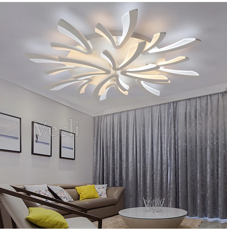 Дистанционное управление современный светодиодный потолочный светильник для спальни умные потолочные светильники акриловая Алюминиевая СВЕТОДИОДНАЯ лампа с регулировкой освещения потолка