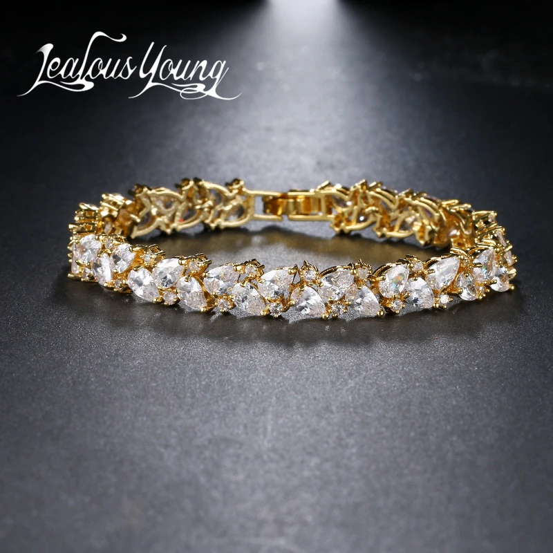 Элегантные браслеты-шармы с кристаллами маркизы для женщин AAA кубический циркон модный браслет для подарка браслеты для вечеринок и браслеты AB108