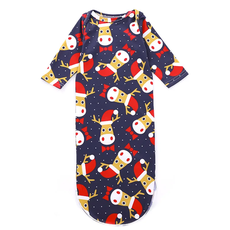 Комбинезон с длинными рукавами для новорожденных мальчиков и девочек, спальный мешок, симпатичный мультяшный олень, спальный мешок, одежда для малышей, Рождественский спальный мешок