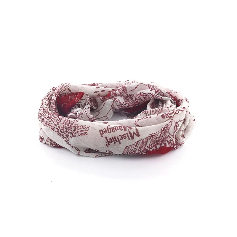 

Harri Potter around Harri Potter Live Map Red Print Academy Series Thin Scarf Bib Gift