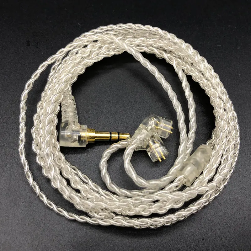 Новый 4 Жильный Кабель 0 78 мм 2 контактный для наушников UE QDC KZ ZSN ZSX ZS10 PRO с разъемом 3