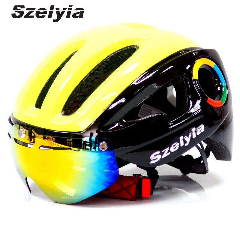2018 Szelyia Cycling Helmet glasses M Mtb Mountain Road Bike Bicycle