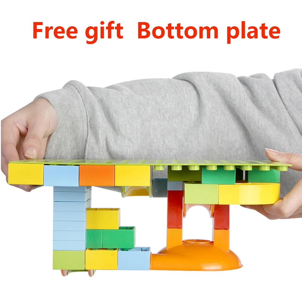 

educational Gift hobby Compatible legoings para menino Marble Race Run Maze Ball 61pcs blocks toys for children decool Kid Buil