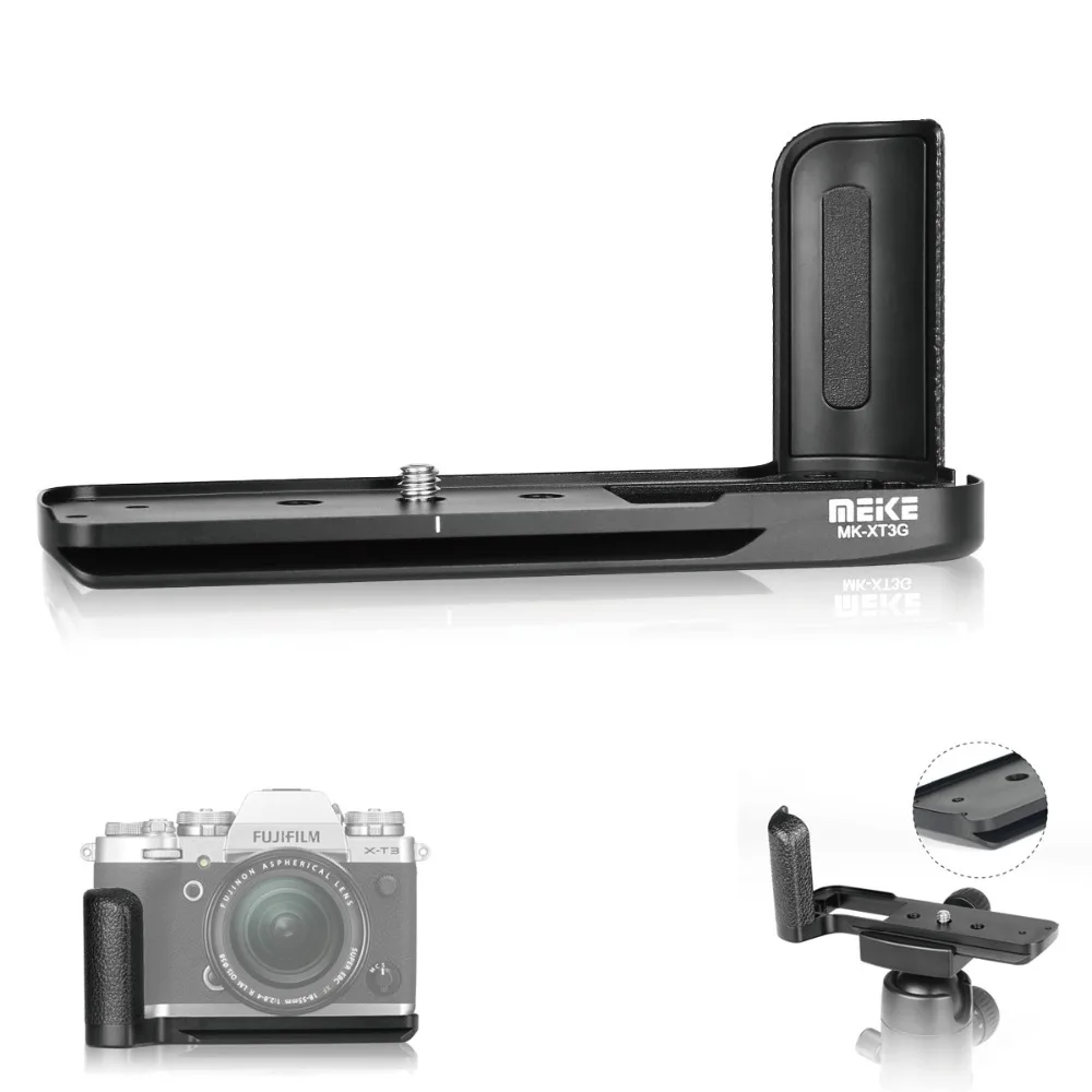 

Meike MK-XT3G Aluminum Alloy Hand Grip Quick Release Plate L Bracket for Fujifilm Fuji X-T3 XT3 Camera