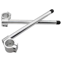 Серебряный Универсальный алюминиевый мотоцикл 39 мм вилка клип на 7/" Ручка Бар