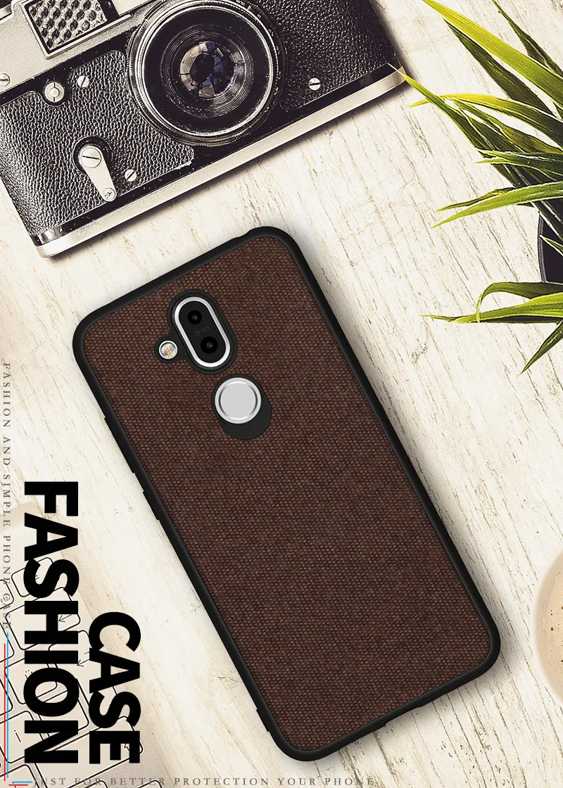 For Nokia X7 Case New Nokia 8.1 Case Full protection Hybrid PU Cloth TPU Business Dark Gentleman Case For Nokia X7 Case15
