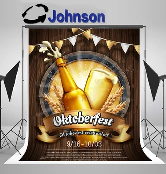 

wall background Vinyl cloth High quality Computer print Oktoberfest Celebration Beer Festival Flag Wood backdrops