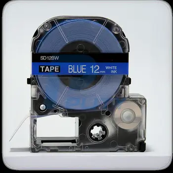 

TETRA/KingJim 12mm SD12BW,LC-4LWV Compatible Label Tape white on blue 12mm 8m lw300 500