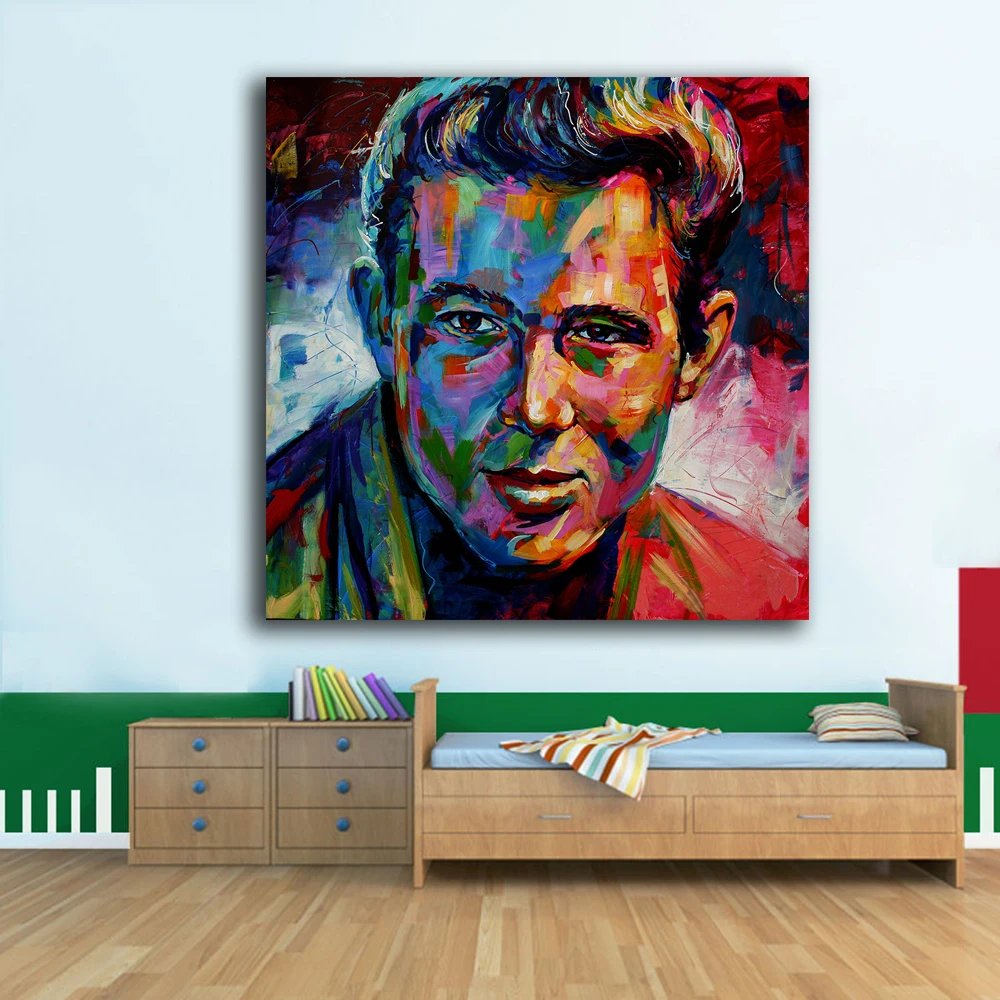 Pop art James Dean Oil Painting Wall Art Paiting Canvas Paints Home Decor Abstract Print Modern No Frame | Дом и сад
