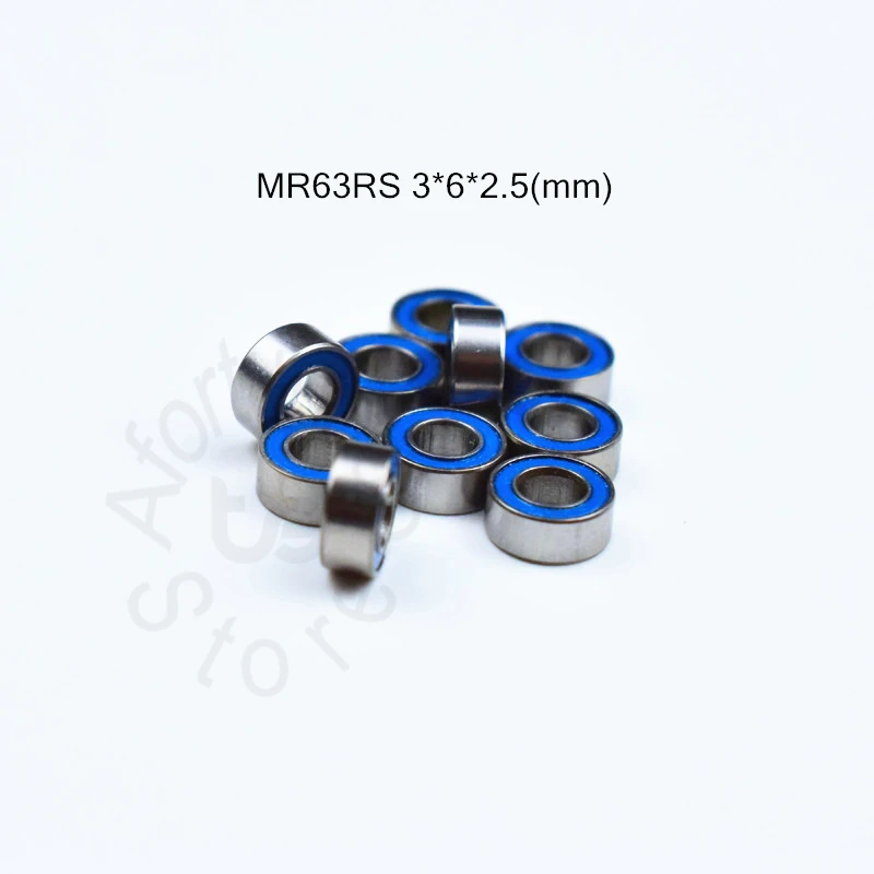 

MR63RS 3*6*2.5(mm) 10pieces free shipping bearing ABEC-5 Rubber Sealed Miniature Mini Bearing free shipping MR MR63RS