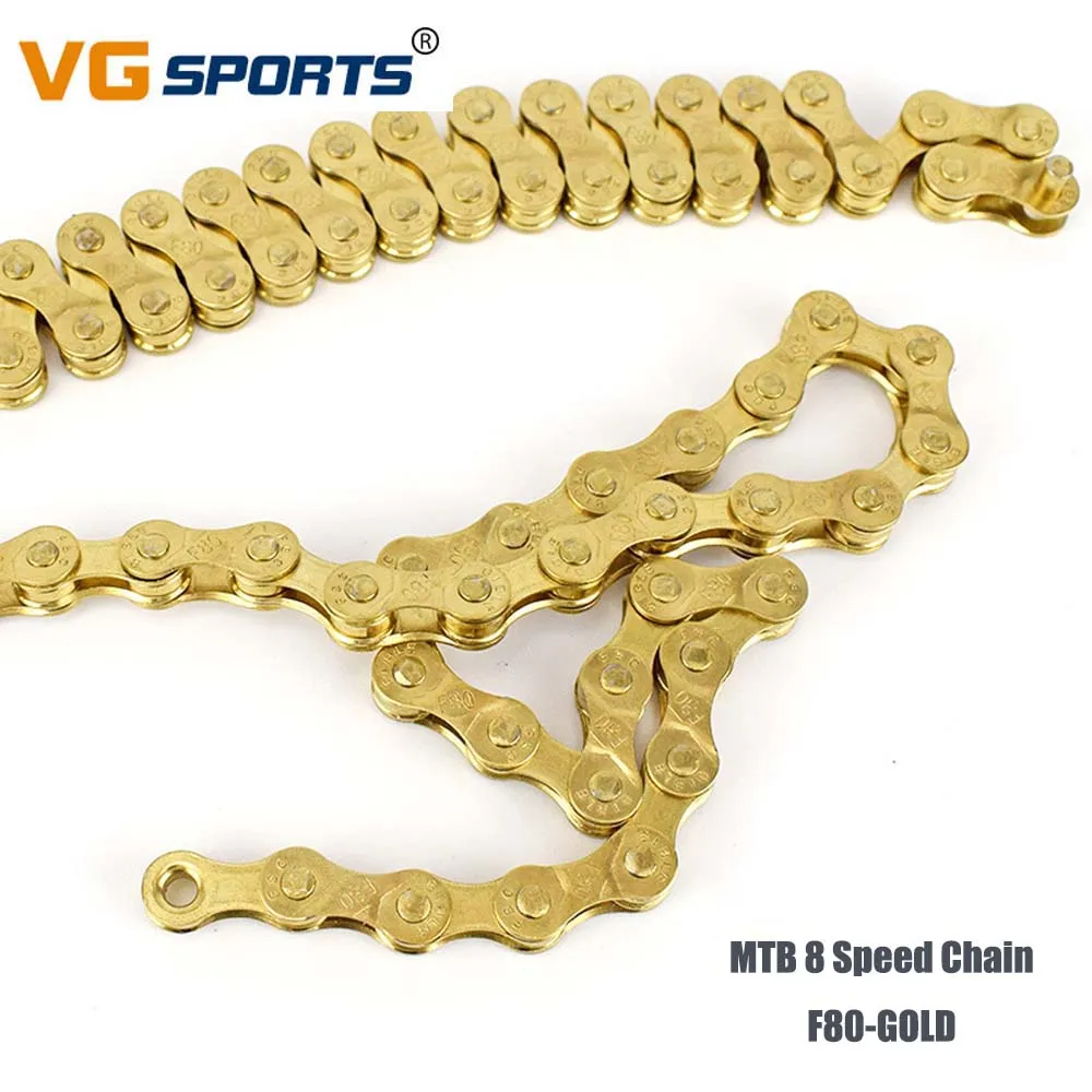 

Ultra-Light 8 Speed 24 Speed MTB Gold Chain Mountain Highway Folding Vehicle Variable Speed Chain GOLDEN Cycling Bicycle Parts