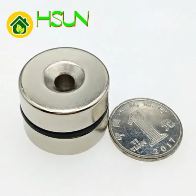 

2pcs super-strength circular magnet with holes high strength round sinking hole screw hole machine parts