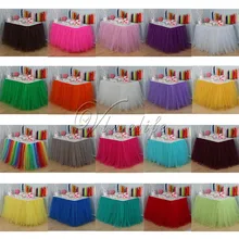 5 шт. 100 см x 80 см с вуалью и балетной пачкой Юбка для стола изготовленный на заказ Алиса в стране чудес Тюль Юбка для стола ing на свадьбу, день рождения, детский душ вечерние украшения