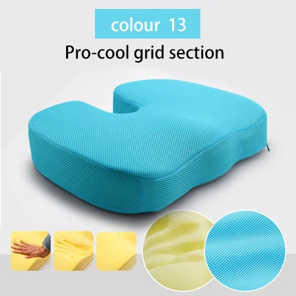 ADQKCLY твердая подушка для офисного стула подушка пены памяти бамбуковая угольная ткань поясничная поддержка Удобная подушка 44*34 см прокладка для сиденья - Цвет: Grid style 13