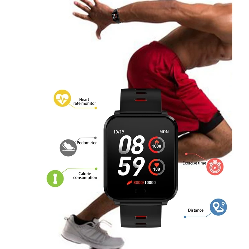 

K10 Smart Watch Sport IP68 Waterproof Wrist watch Heart Rate Blood Pressure Fitness Tracker Watch Smart Bracelet PK Q9 B57