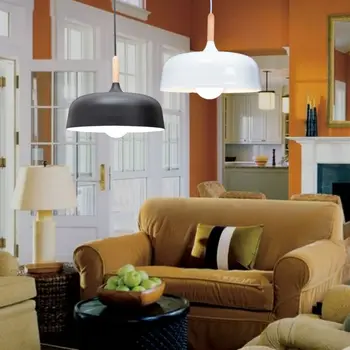 

Modern Wood & Metal DIY Mushroom Pendant Timber Handing Lights Lighting Lamp Shade Fixtrure