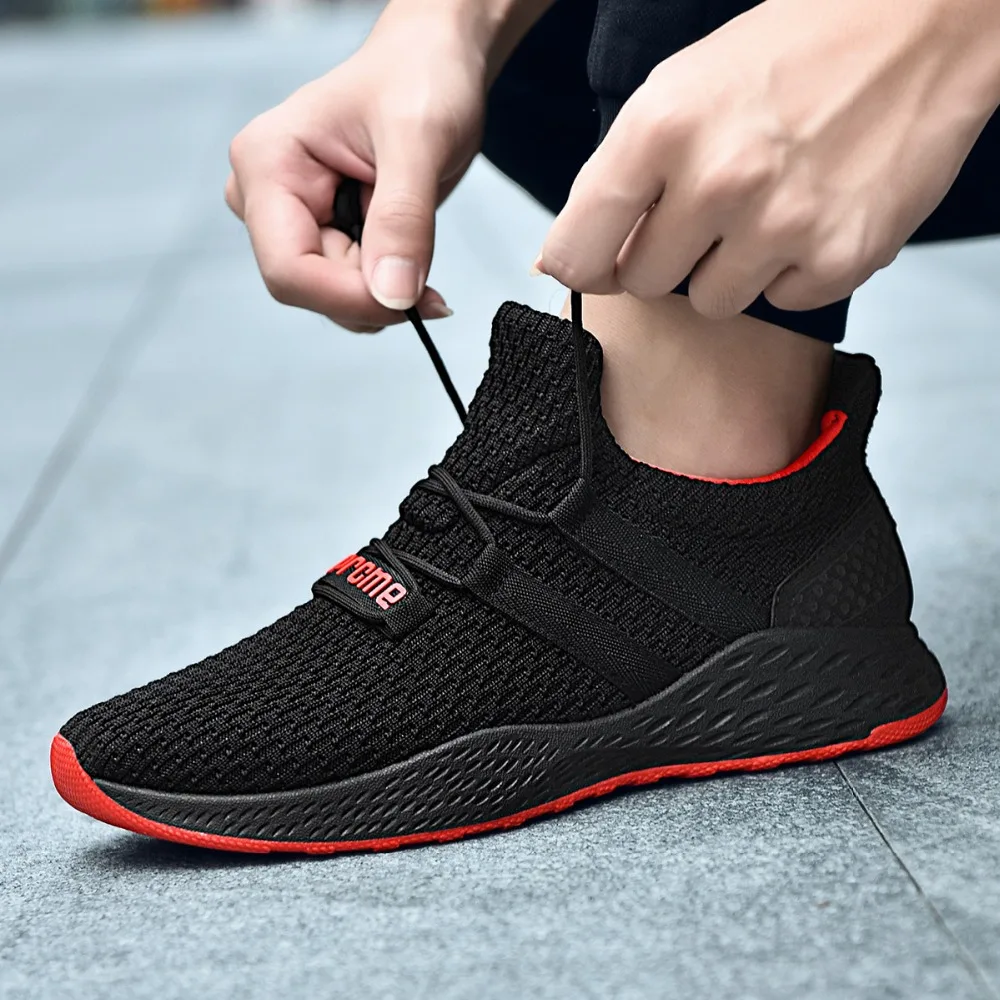 

2018 Hot Sale Spring Autumn Running Shoes For Men Sport Shoes High Quality Breathable Sneakers For Male Damping Thick Bottom