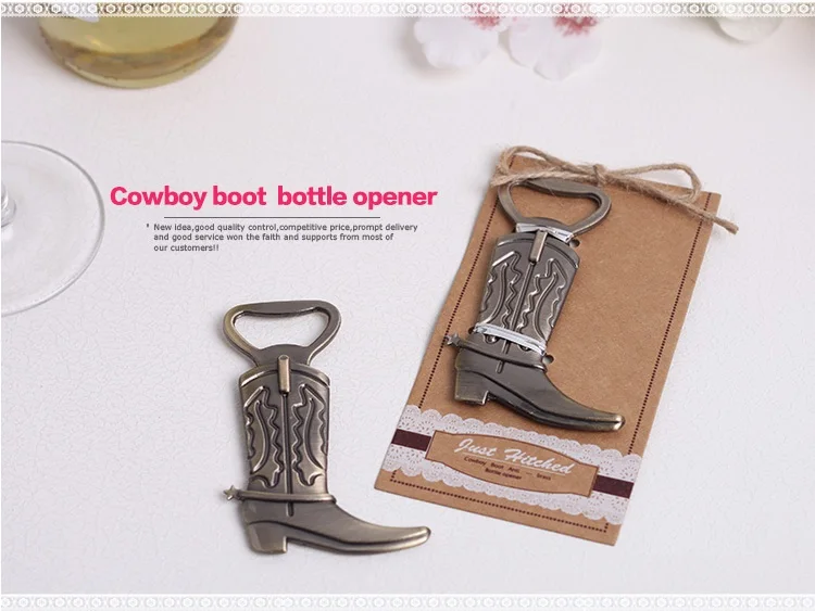 100pcs wedding favor cowboy boot bottle opener bridal shower favor