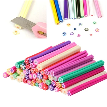

50Pcs 3D Nail Art Flower Pattern Manicure Canes Sticks Rods Sticker Gel Tip