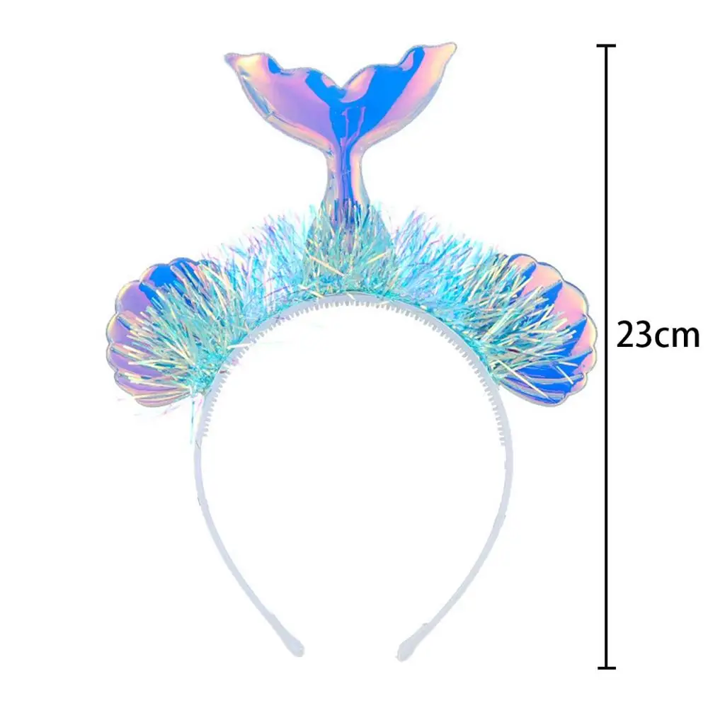 Taoup 1 шт. золотой хвост маленькой русалки головная повязка, аксессуары для волос Русалка Вечерние Декор поставки для ребенка деко день рождения Babyshower - Цвет: Mermaid Headband 5