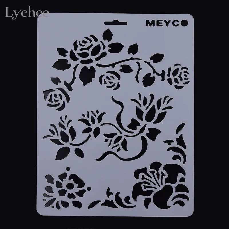 

DIY Layering Stencil Masking Spray Template Scrapbooking Stamp Album Decorative Embossing Paper Card Craft Rose Vine