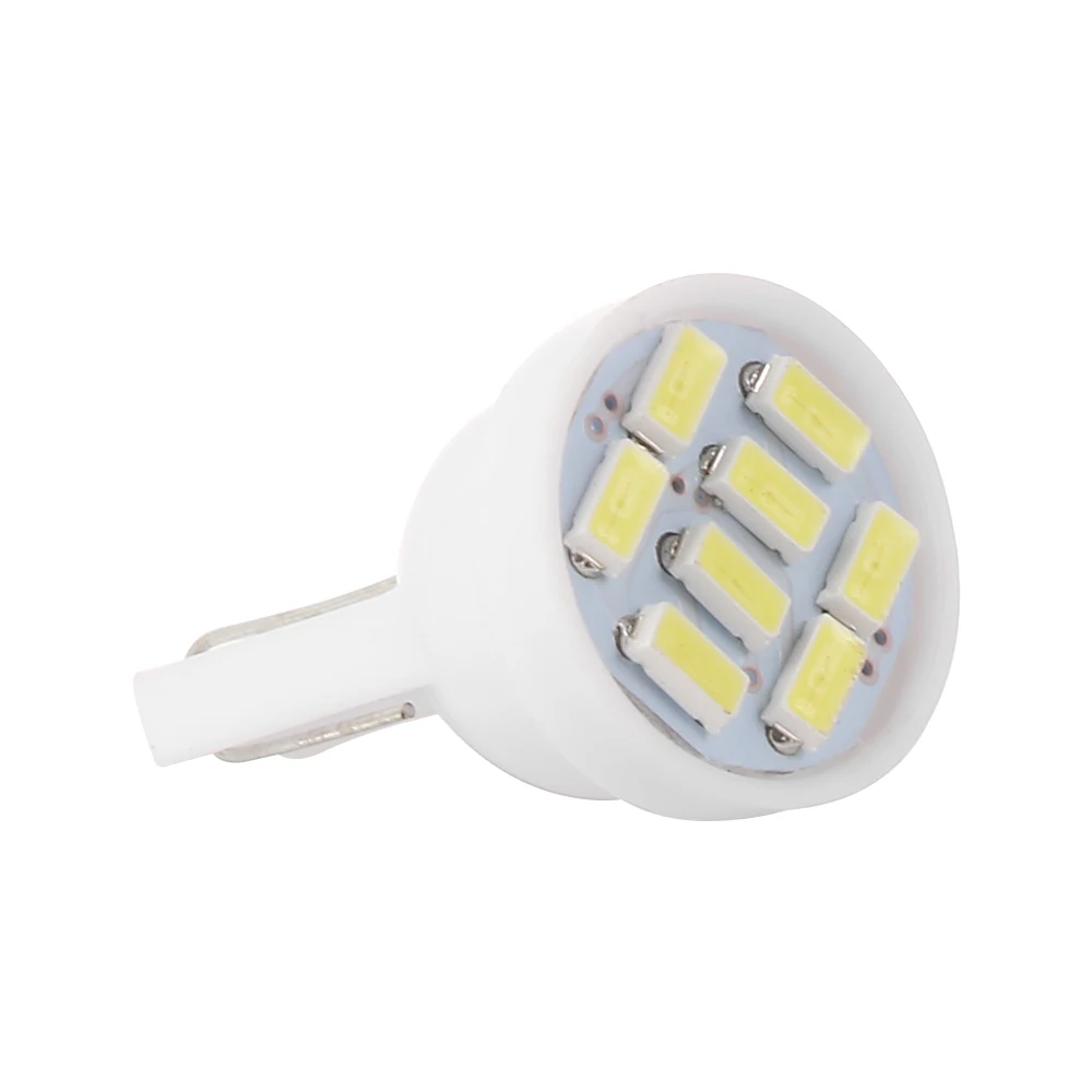 4Pcs White T10 8 SMD W5W LED Car Light Interior Instrument License Light Bulb Auto Accessories