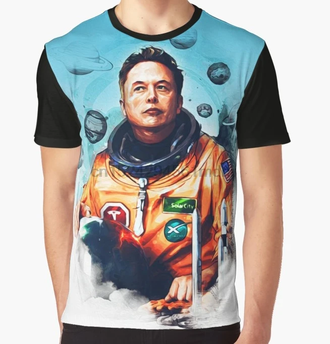 

All Over Print T-Shirt Men Funy tshirt Astronaut Elon Musk Short Sleeve O-Neck Graphic Tops Tee women t shirt