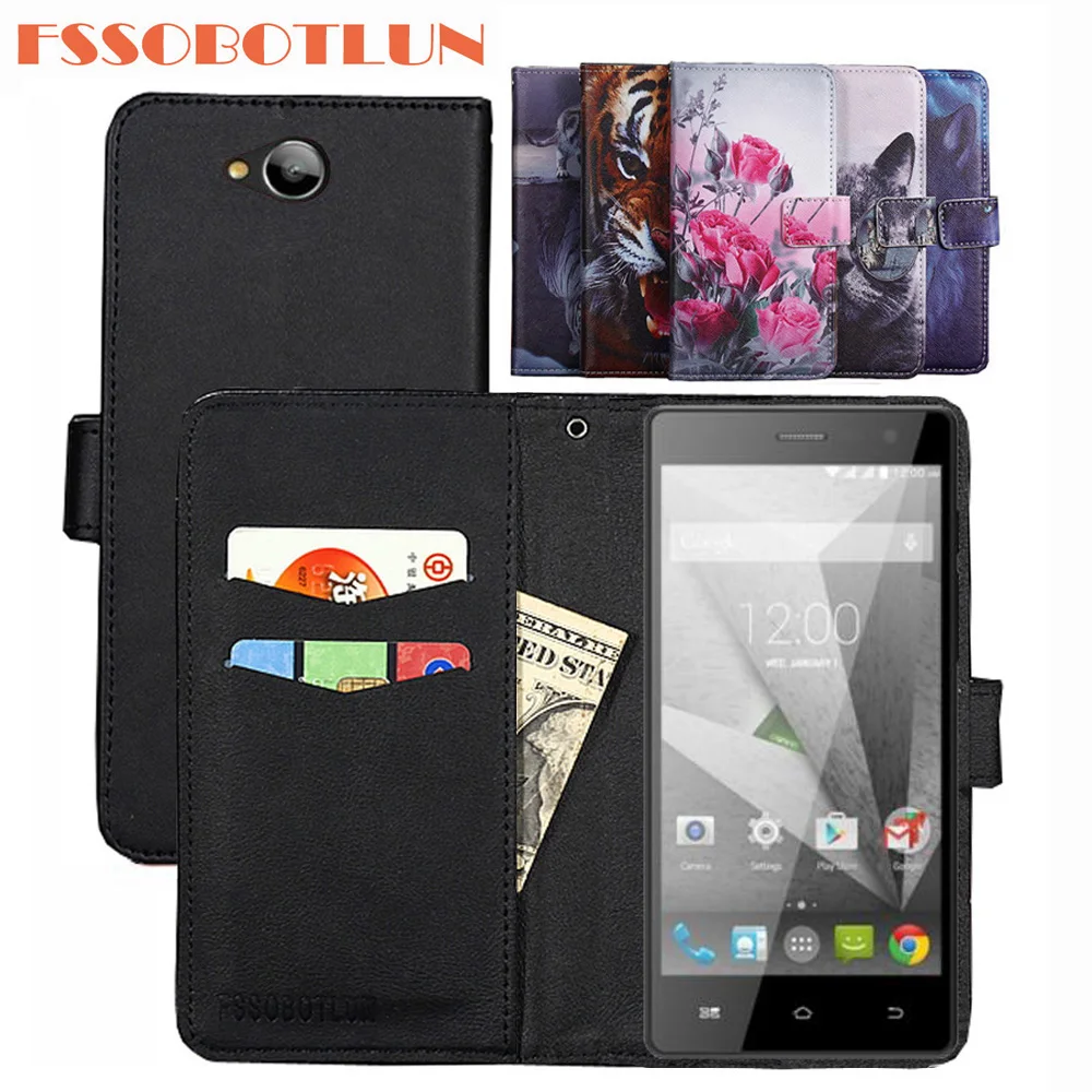 

FSSOBOTLUN For Gigabyte GSmart Mika MX Case PU Leather Retro Flip Cover Shell Magnetic Fashion Wallet Cases Kickstand Strap