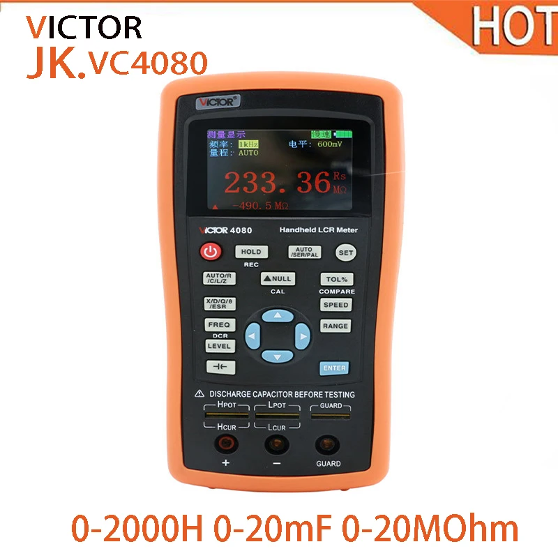 

2018 HOT VICTOR VC4080 LCR Digital Inductance Capacitance and Resistance Meter 0-2000H 0-20mF 0-20MOhm