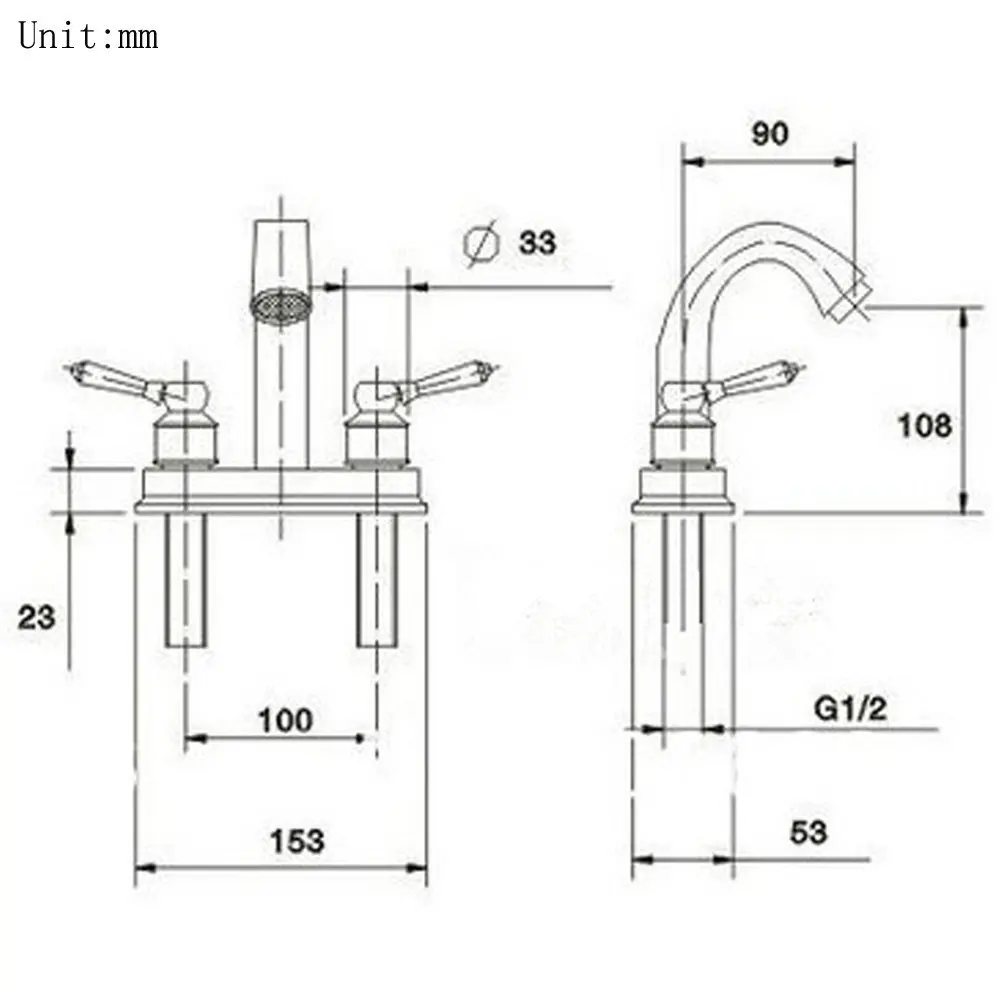 Современные латунные смесители с двойным отверстием 4 дюйма|deck mounted|mixer tapswashbasin mixer