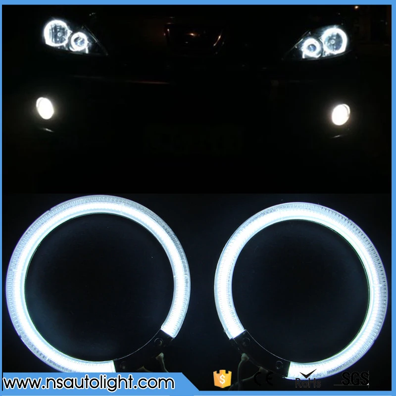 

2pcs+1pc inverter/Pair All Car Universal Full Round Daytime Running Light CCFL Angel Eyes Headlights Kits 6-Color For Choice