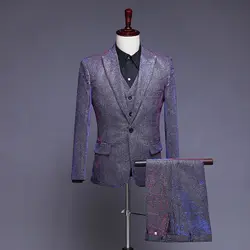 2019 новый мужской модный цветной костюм с блестками сценический для певца костюм