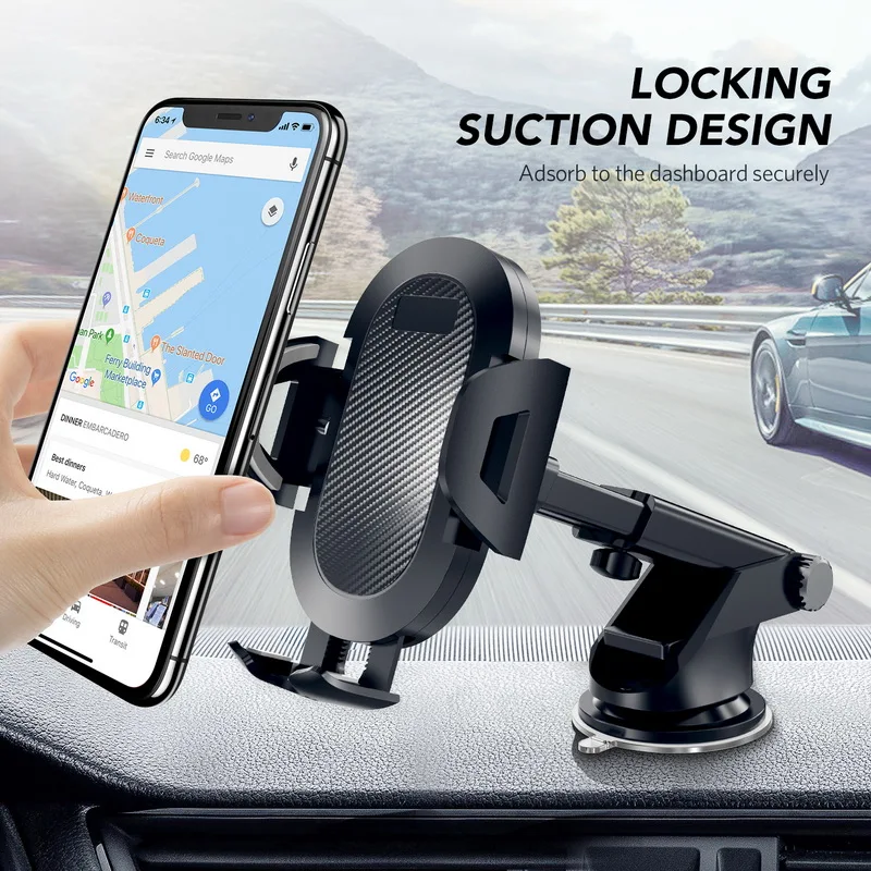 

GETIHU 360 Degree Sucker Car Phone Holder Mount in Car Stand No Magnetic Mobile Cell Cellphone Smartphone For iPhone XS X Xiaomi