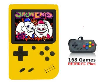 

Mini Retro FC handheld game console 168 plus handheld dual version with handle