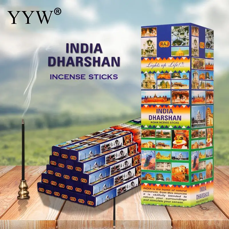 

25boxes/Set Sandalwood Incense Sticks 23cm Black Aroma Diffuser Aromatic Sticks Incense Sage Incent Stick India Indoor Ceremony