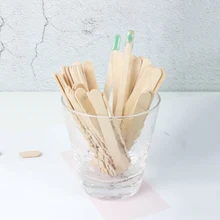 50 штук одноразовый деревянный языковой Депрессор Восковая Палочка для удаления волос шпатель язык Депрессор утилизируемые бамбуковые палочки Комплект